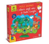 Ludattica | L'Albero Degli Amici di Giulio Coniglio | Puzzle bambini 2 anni | Illustrazioni di Nicoletta Costa | Puzzle sagomato 12 pezzi | Made in Italy