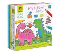 Ludattica | Crea Dudù - Matitoni Baby | Set di Colorazione Educativo per Bambini 2+ | Gioco Made in Italy