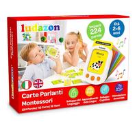 LUDAZON® Carte Parlanti Montessori ORIGINALI per imparare Italiano e Inglese, 2-6 Anni, Guarda il Video