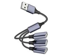 LUDHEP Adattatore usb da 1 a 3, Cavo Splitter, USB Splitter 3 Porte, Multi Cavo di Ricarica, per Trasferimento Dati e Ricarica, per PC Laptop Auto, Splitter, Stampante, desktop, Tastiera Mouse