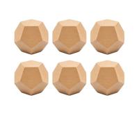 LUDHEP Dadi Vuoti Fai da Te Dadi Non Verniciati Semplici, 6 pezzi, 21mm, dado a 12 facce, creata gioco di insegnamento cubetti, per progetti di Decorazione e Artigianato Fai-da-Te