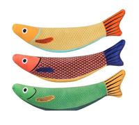 LUDHEP Giocattolo per Gatti, 3 Pezzi, con Erba Gatta, Pesce, morbidi e resistenti, Giochi Interattivi per Giocare, Mordere, Masticare per Gatti per Cura Dentale, per esercizi al chiuso