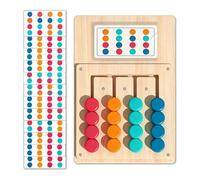 LUDHEP Gioco di Memoria in Legno per Anziani, 4 Colori Giochi Di Memoria Per Anziani Con Carte, Occupate Gadget Fidget, Per Persone Con Demenza, per la Demenza Senile e Stimolazione Cognitiva