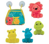 Ludi - 4 aspergatori per animali da bagno, in plastica morbida, multicolore, 10 mesi, 4 pezzi