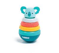 Ludi - Culbuto Koala - Gioco di impilamento Culbuto - Giocattoli per il risveglio del bambino - Da 10 mesi - Sviluppa il tocco, la capacità motoria e la scoperta - Piramide con asta centrale e 3