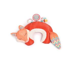 LUDI - Cuscino per attività Volpe - Gioco di risveglio per Bambini - da 3 Mesi - Sviluppa i Sensi, Il Tono e Il rafforzamento Muscolare in Posizione ventrale - 5 attività sensoriali