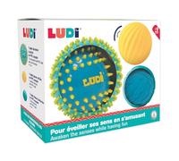 Ludi Set di 3 palle sensoriali Blu