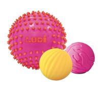 Ludi Set di 3 palle sensoriali Rosa