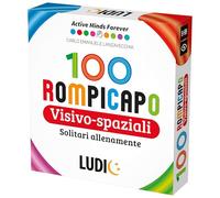 LUDIC - 100 Rompicapo Visivo-Spaziali - Solitari Allenamente| 100 Sfide di Osservazione a Difficoltà Progressiva Da Fare Soli o in Gruppo, Gioco di Logica con Enigmi Visivi, Giochi da Tavolo 8-99 Anni