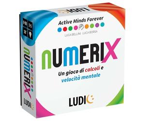 Ludic - Numerix - Un Gioco che Stimola Attenzione e Velocità Di Calcolo | Gioco di Velocità Mentale e Prontezza, Gioco Di Società per Bambini, Adulti e Famiglie, Giochi da Tavolo 8 Anni, Idea Regalo