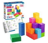 Ludilo-8436536809541 Cubimag PRO - Lupillo, Bambini, Magnetico, Gioco da Viaggio, Giocattoli educativi, Puzzle 3D, Potenza logica e Visione Spaziale, Multicolore, 80954