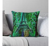 Ludwig Bemelmans Madeline - Federa quadrata in poliestere e velluto con stampa con cerniera, per cuscino dell'auto