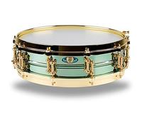Ludwig LW0414CP Carl Palmer Venus Signature - Tamburo per rullante in ottone, 10 x 35,5 cm, colore: Verde