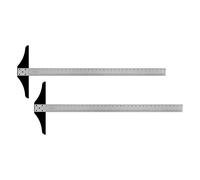 Ludwig Precision Squadra a T per inquadratura e disegno, argento, confezione da 2 (91,4 cm)