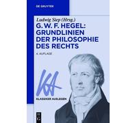 Ludwig Siep G. W. F. Hegel (Tascabile) Klassiker Auslegen