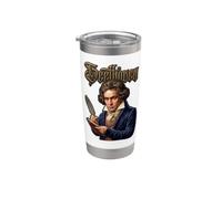 Ludwig van Beethoven al lavoro Bicchiere termico in acciaio inox doppia parete