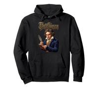 Ludwig Van Beethoven al Lavoro Felpa con Cappuccio