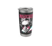 Ludwig van Beethoven - Compositore divertente retrò Pop Art Music Bicchiere termico in acciaio inox doppia parete