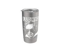 Ludwig van Beethoven - Compositore divertente retrò Pop Art Music Bicchiere termico in acciaio inox doppia parete
