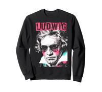 Ludwig Van Beethoven - Compositore Divertente retrò Pop Art Music Felpa