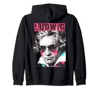 Ludwig Van Beethoven - Compositore Divertente retrò Pop Art Music Felpa con Cappuccio