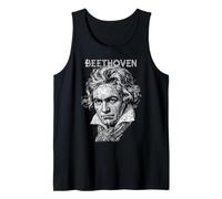 Ludwig Van Beethoven Divertente Compositore Note Musicali Musicista Canotta