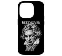 Ludwig Van Beethoven Divertente Compositore Note Musicali Musicista Custodia per iPhone 14 Pro