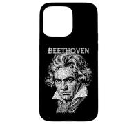 Ludwig Van Beethoven Divertente Compositore Note Musicali Musicista Custodia per iPhone 15 Pro Max