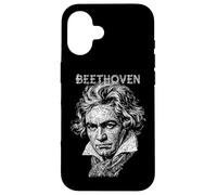 Ludwig Van Beethoven Divertente Compositore Note Musicali Musicista Custodia per iPhone 16