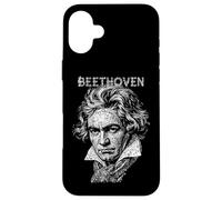 Ludwig Van Beethoven Divertente Compositore Note Musicali Musicista Custodia per iPhone 16 Plus
