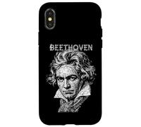 Ludwig Van Beethoven Divertente Compositore Note Musicali Musicista Custodia per iPhone X/XS