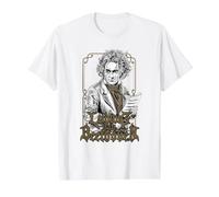 Ludwig Van Beethoven Maglietta con Stampa Grafica Economica, Uomo, Bianco, M