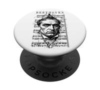 Ludwig Van Beethoven Spartito Classico Ritratto Vintage PopSockets PopGrip Adesivo