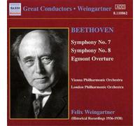 Ludwig van Beethoven Symphonies Nos. 7 and 8 (Weingartner, Vpo, Lpo) (CD) Album