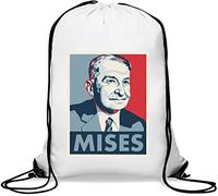 Ludwig von Mises Economista austriaco Pop Art Poster palestra sacca casual con coulisse bianca