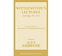 Ludwig Wittgenstein Wittgenstein's Lectures (Tascabile)