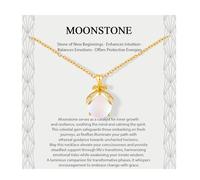 Lueaurra Collana con pietra di luna e lucciola, idea originale, regalo di compleanno, per donna, regalo di Natale, collana dell'amicizia per figlia, mamma, sorella, migliore amica, NO