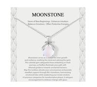 Lueaurra Collana con pietra di luna lucciola idea originale regalo per ragazza adolescente regalo di compleanno donna collana dell'amicizia per figlia, mamma, sorella, migliore amica 1