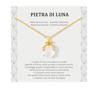Lueaurra Regalo per Donna Collana Pietra di Luna Idee Regalo Originale per Ragazza Adolescente Regalo di Natale per Donna Regalo di Compleanno Collana per Figlia Mamma Sorella Amica
