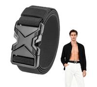 Lueden Cintura tattica da uomo elastica a sgancio rapido, resistente, cintura da lavoro militare per escursionismo, 3,8 cm, regolabile, in nylon, con fibbia in lega, per uso all'aperto casual da