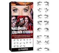 Lueear Adesivi per il trucco degli occhi, decalcomanie per occhi di Halloween, a lunga durata, creativi, per Halloween, per concerti, balli, carnevale, festival