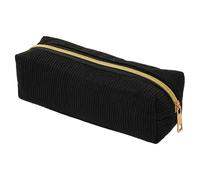 Lueear astuccio, grande capacità, astuccio con cerniera, astuccio per cancelleria, per pennarelli, righelli, gomma, note adesive, ufficio, classe d'arte, uso quotidiano e viaggio, Nero