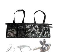 Lueear Borsa porta attrezzi da pesca, borsa per attrezzi da pesca, multi-tasca, secchiello da pesca, borsa per attrezzi da pesca, da pesca robusti per secchio da 5 galloni, Nero, Refer to