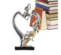 Lueear Statua bacio degli amanti | Statua in resina con faccia di coppia, scultura moderna romantica astratta creativa per matrimonio e giorno