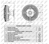 Lüfterkern/Attacco Visco Adatto A per John Deere 6010 Se Serie - NRF 49428