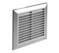 Lüftungsgitter Abschlussgitter Insektenschutz rund Ø 100 mm " silber " ABS Gitter T61 Abluftgitter Zuluft Abluft Gitter klassisches Design