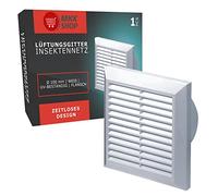MKK-SHOP - Griglia di aerazione e protezione dagli insetti, Ø 150 mm, modello T27, in ABS, colore: bianco