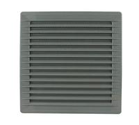 Lüftungsgitter eckig 170 x 170 mm Ø 100 mm Grau