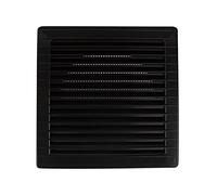 Lüftungsgitter eckig 170 x 170 mm Ø 150 mm Schwarz