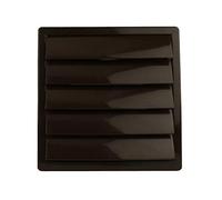 Lüftungsgitter Lamellengitter Wetterschutz Kunststoff 170 x 170 mm Ø 120 mm Braun